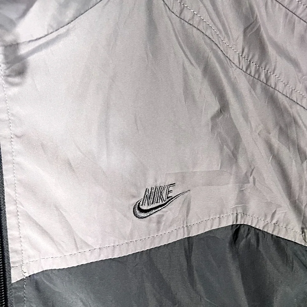 Nike Air Max Just Do It Windbreaker Jacket Mens 2XL Black Gray Waterproof Zip Up